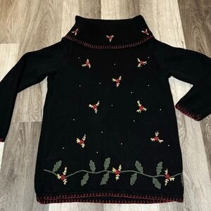 ***Vintage 90's Basic Editions Black Cowl Neck Sweater Size Large